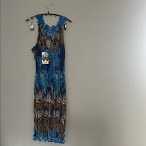 Blue and Brown Summer Dress